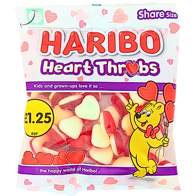 Haribo Heart Throbs 140g (UK) - 12 Pack