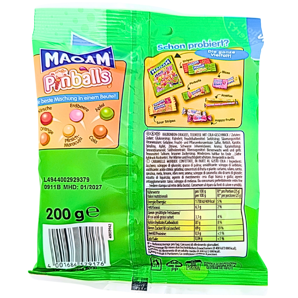 Haribo Maoam Pinballs 200g - 18 Pack