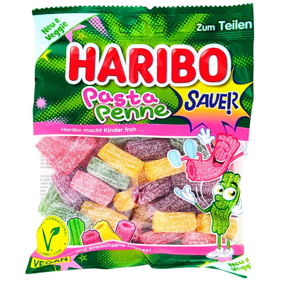 Haribo Pasta Penne Sour 160g (Germany) - 16 Pack