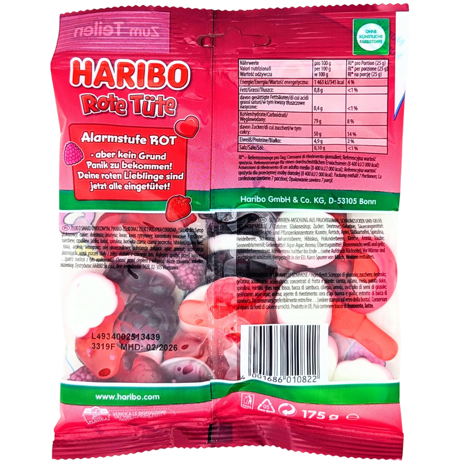 Haribo Rote Tute 175g (Germany) - 12 Pack