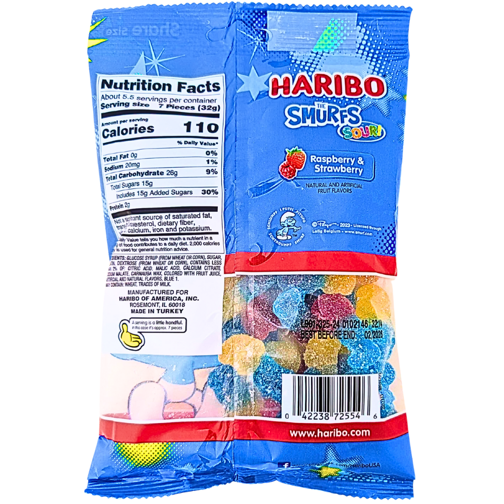 Haribo Smurfs Pik 6.3oz - 10 Pack