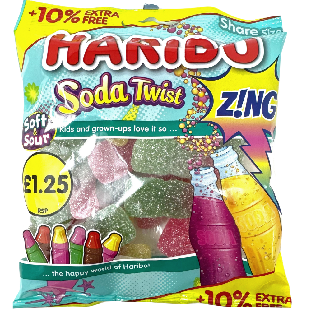 Haribo Soda Twist 176g (UK) - 12 Pack
