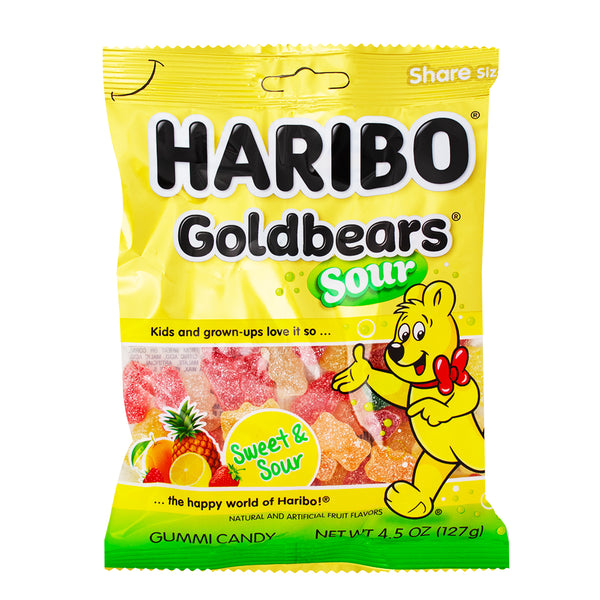 Haribo Goldbears - Sour - Haribo Gummy Candy - 12 Pack