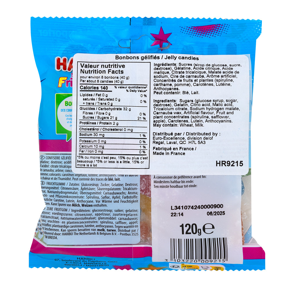 Haribo Super Fries Pik 120g - 30  Nutrition Facts Ingredients
Pack 