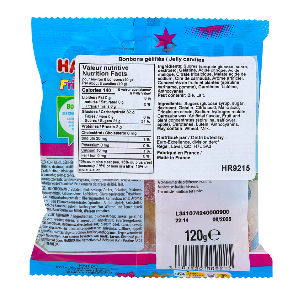 Haribo Super Fries Pik 120g - 30  Nutrition Facts Ingredients
Pack 