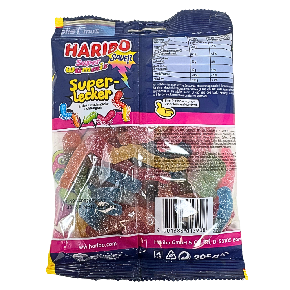 Haribo Super Wummis 205g (Germany) - 14 Pack