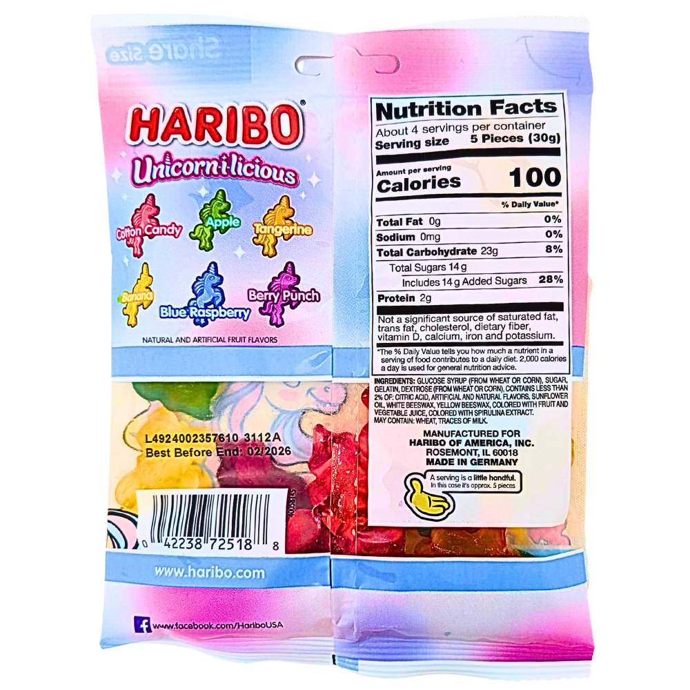 Haribo Unicorn-I-Licious 4oz - 12 Pack