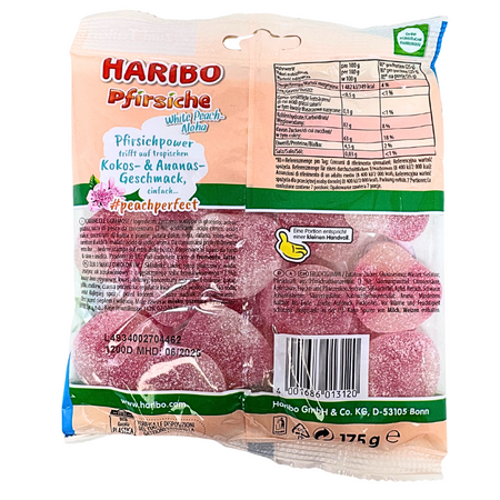 Haribo White Peach Aloha 175g (Germany) - 20 Pack