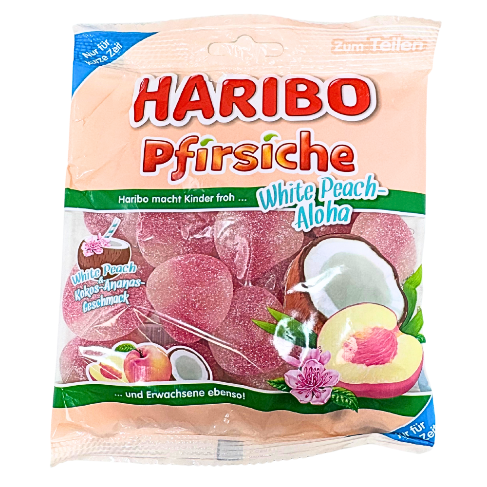 Haribo White Peach Aloha 175g (Germany) - 20 Pack