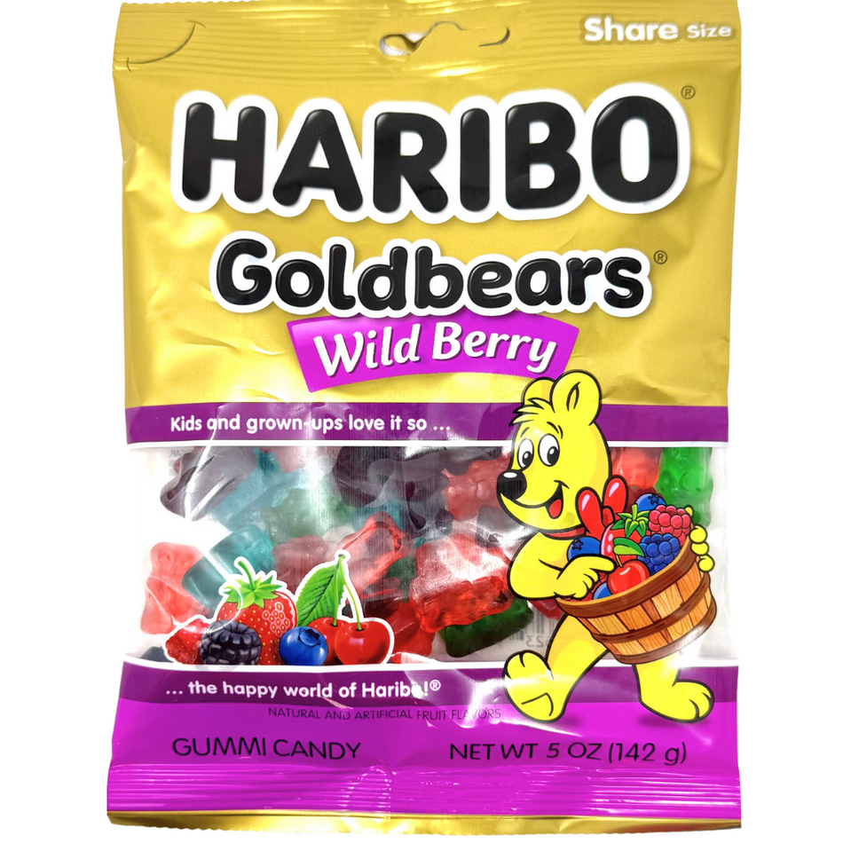 Haribo Gold Bears Wild Berry 5oz - 24 Pack