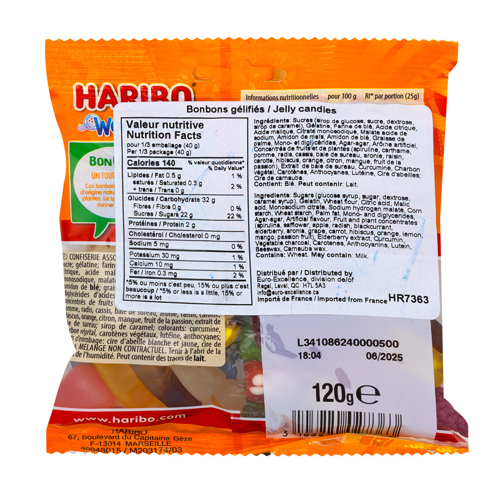 Haribo World Mix 120g - 30 Pack  Nutrition Facts Ingredients
