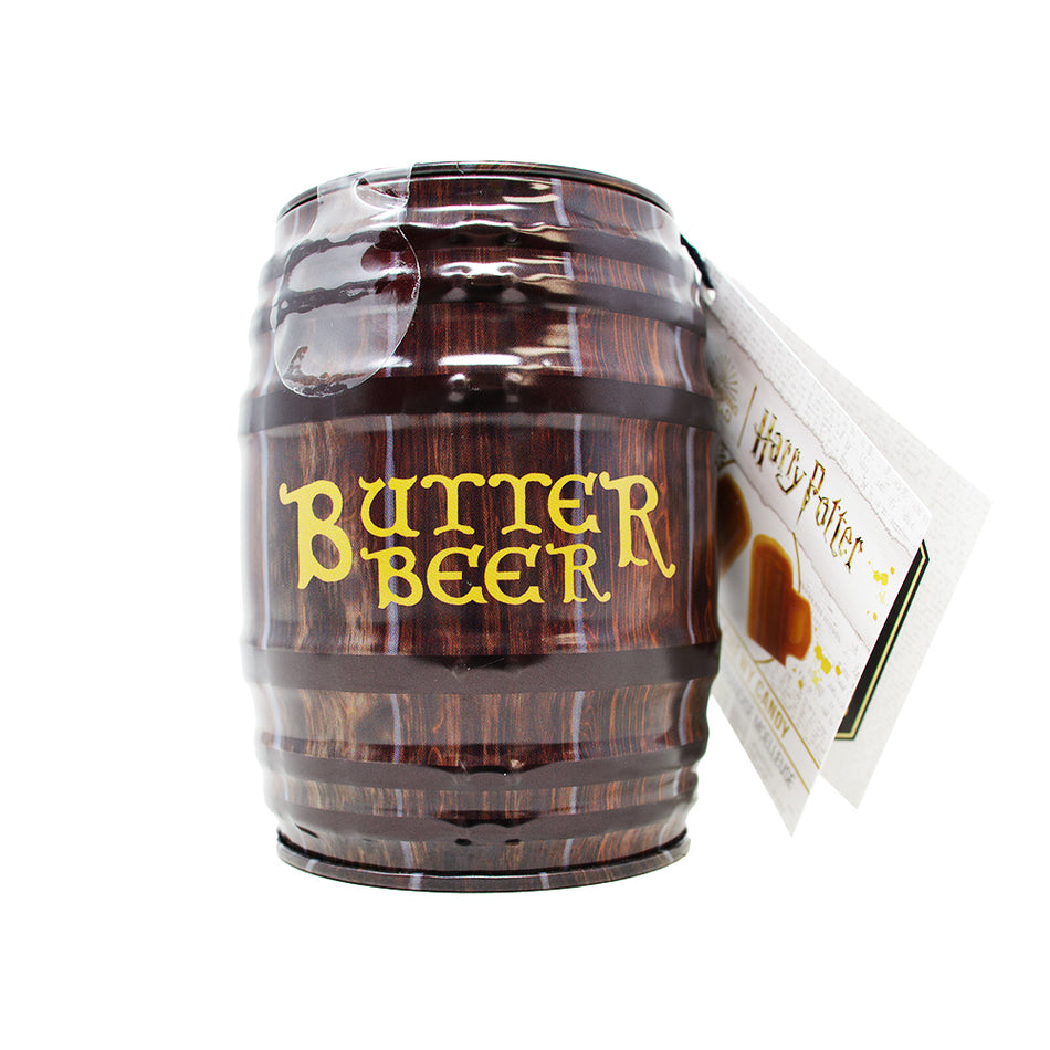 Harry Potter Butterbeer Chewy Candy Barrel Tin 42g - 12 Pack - Jelly Belly - Harry Potter - Candy Store - Butterbeer