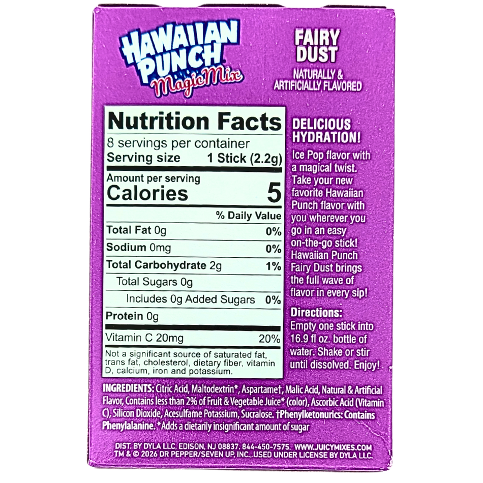 Hawaiian Punch Singles To Go Zero Sugar - Magic Mix Fairy Dust 17.6g - 12 Pack