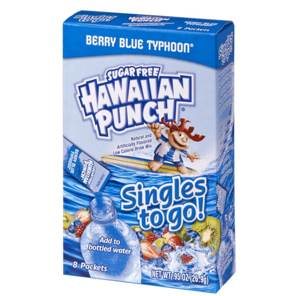 Hawaiian Punch Berry Blue Typhoon Singles To Go - 12 Pack