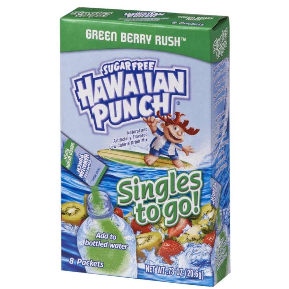 Hawaiian Punch Green Berry Rush Singles To Go - 12 Pack