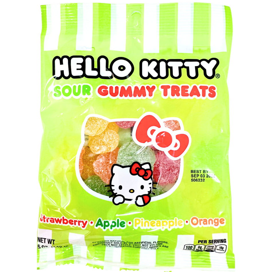 Hello Kitty Sour Gummi Treats 5oz - 12 Pack