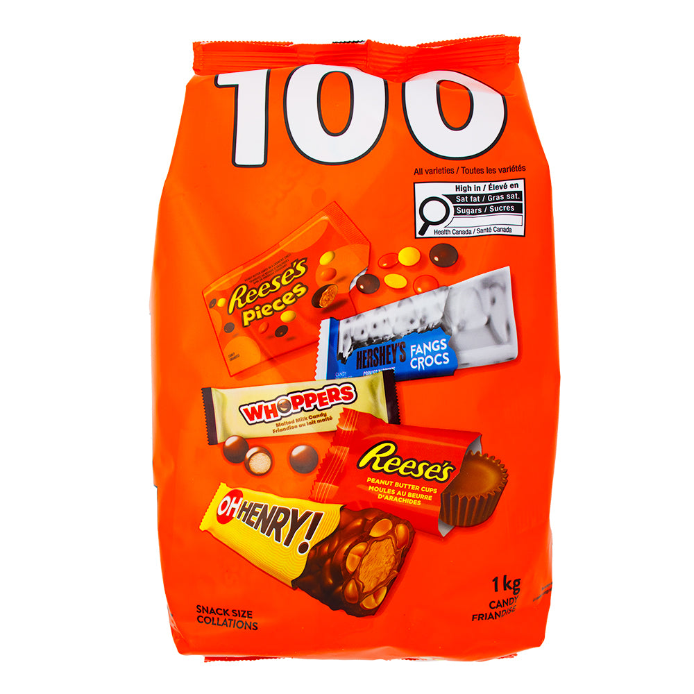 Hershey Assorted Chocolate Bars Mini's 100ct - 1 Bag