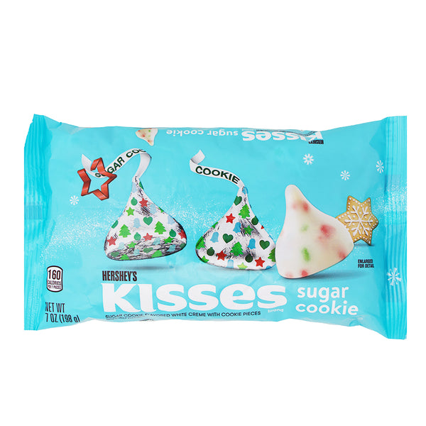 Hershey Christmas Sugar Cookie Kisses White Creme 7oz - 12 Pack