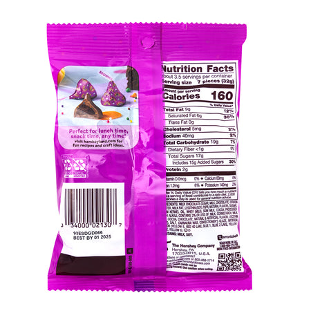 Hershey's Kisses Rainbow Brownie 119g - 12 Pack  Nutrition Facts Ingredients
