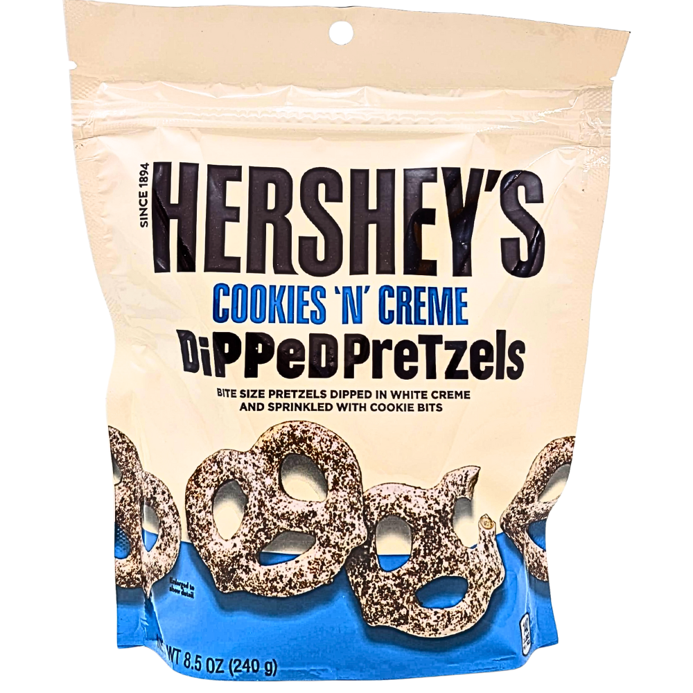 Hershey's Cookies 'n' Creme Dipped Pretzels 240g - 6 Pack