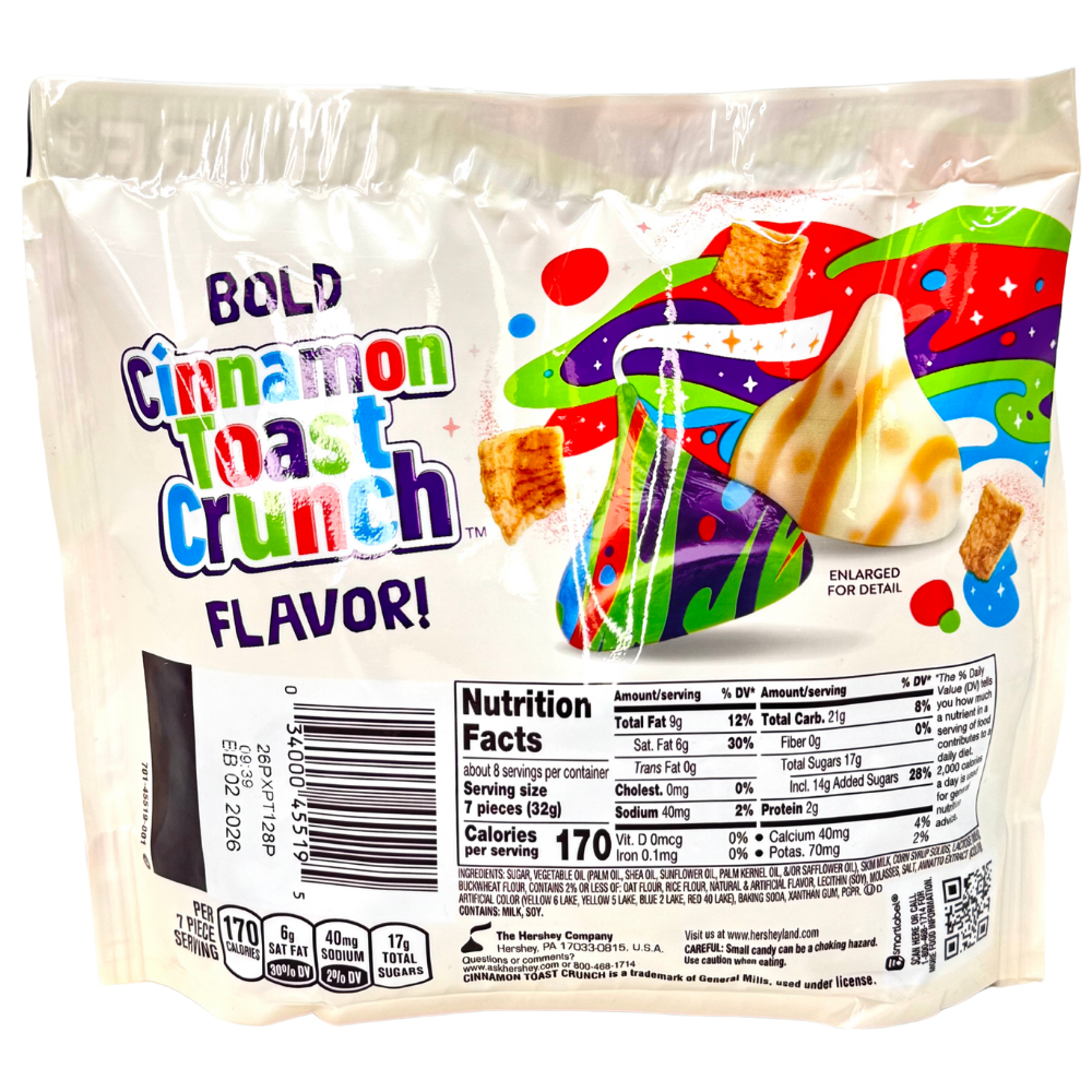 Hershey's Kisses Cinnamon Toast Crunch Share Pack 9oz - 16 Pack