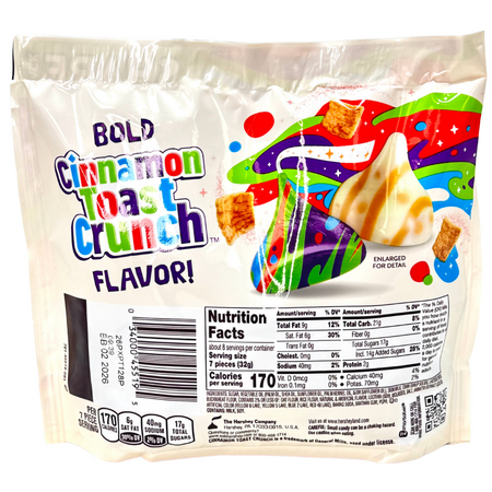 Hershey's Kisses Cinnamon Toast Crunch Share Pack 9oz - 16 Pack