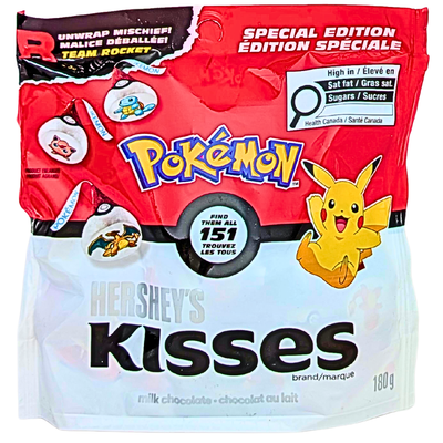 Hershey's Kisses Pokemon Milk Chocolate 180g - 21 Pack