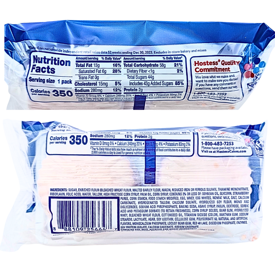 Hostess Cupcakes Frosted Strawberry Cake 3.17oz - 6 Pack