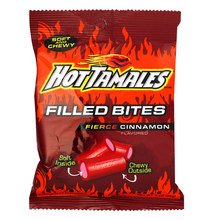 Hot Tamales Filled Bites Fierce Cinnamon 85g - 12 Pack