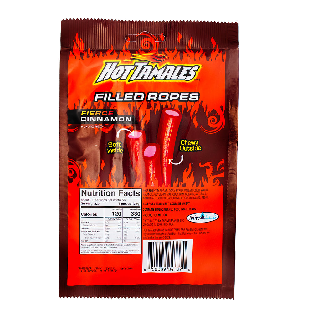 Hot Tamales Licorice Ropes - 3oz - 12 Pack   Nutrition Facts Ingredients