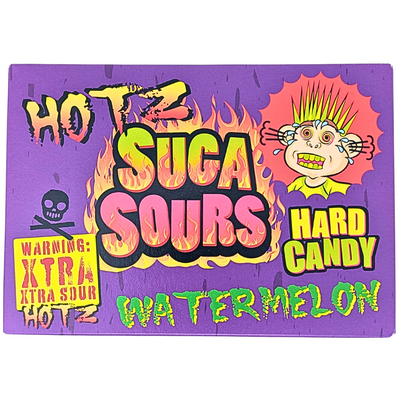 Hotz Suga Sours Watermelon Hard Candy Theatre Box 100g - 12 Pack