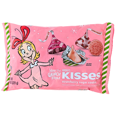 How the Grinch Stole Hershey's Kisses Strawberry Sugar Cookie 7.8oz - 1 Bag