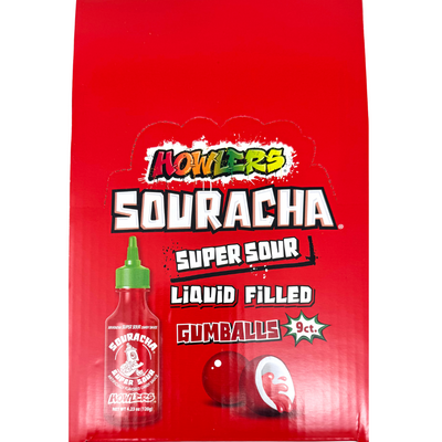 Howlers Souracha Liquid Filled Gumballs 2.79oz - 24 Pack