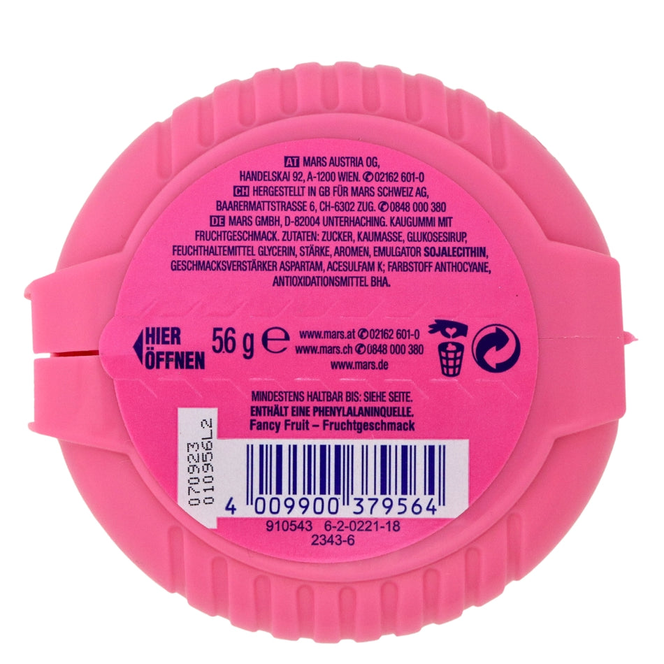 Hubba Bubba Awesome Original Bubble Gum Tape-12 CT Nutrition Facts Ingredients