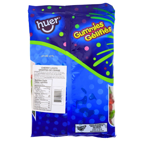 Huer Cherry Loops 1kg iWholesaleCandy Nutrient facts - Ingredients 