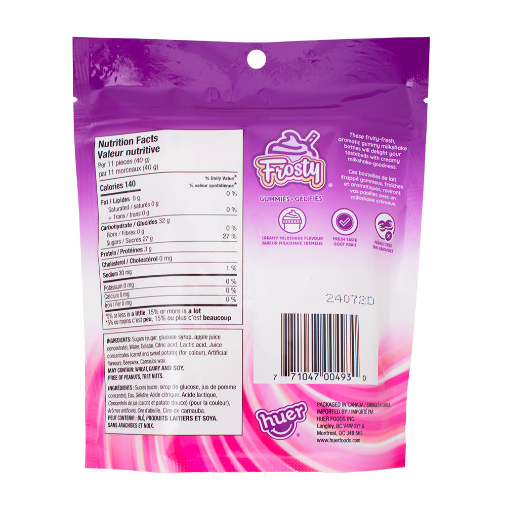 Huer Strawberry Frosty 150g - 12 Pack  Nutrition Facts Ingredients