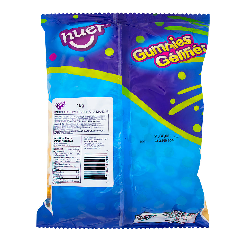 Huer Mango Frosty 1kg - 1 Bag  Nutrition Facts Ingredients