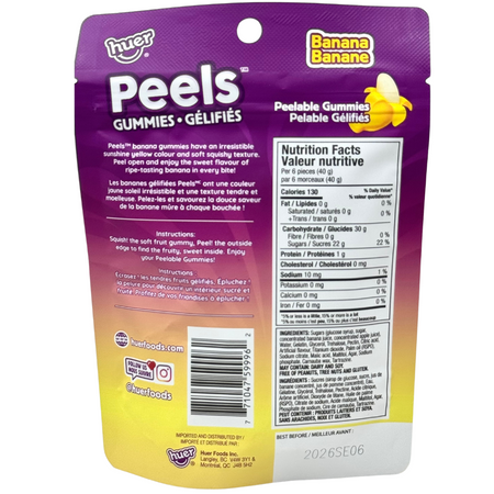 Huer Peels Gummies Banana 65g - 15 Pack
