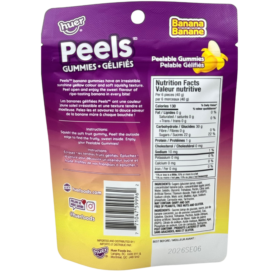 Huer Peels Gummies Banana 65g - 15 Pack