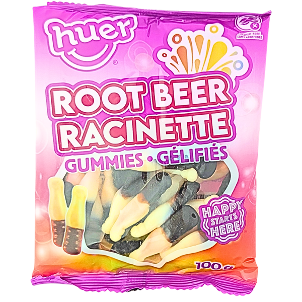 Huer Root Beer Gummy Bottles 100g - 24 Pack
