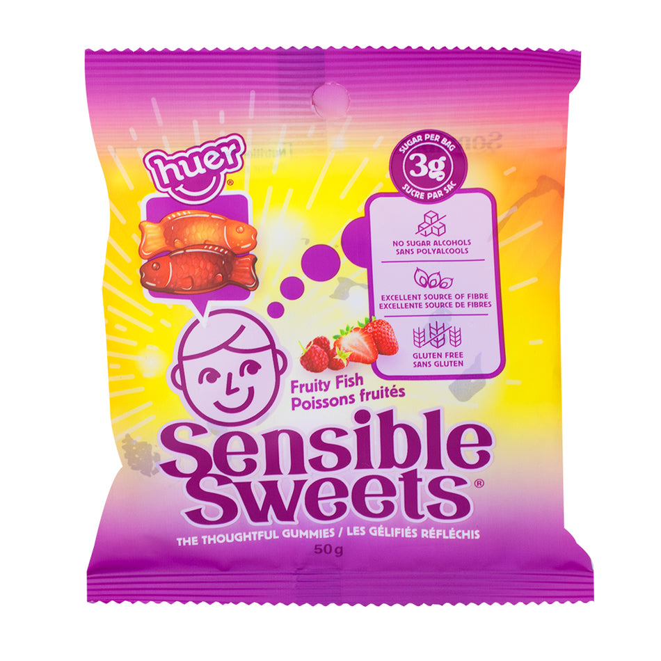 Huer Sensible Sweets Fruity Fish 50g - 12 Pack