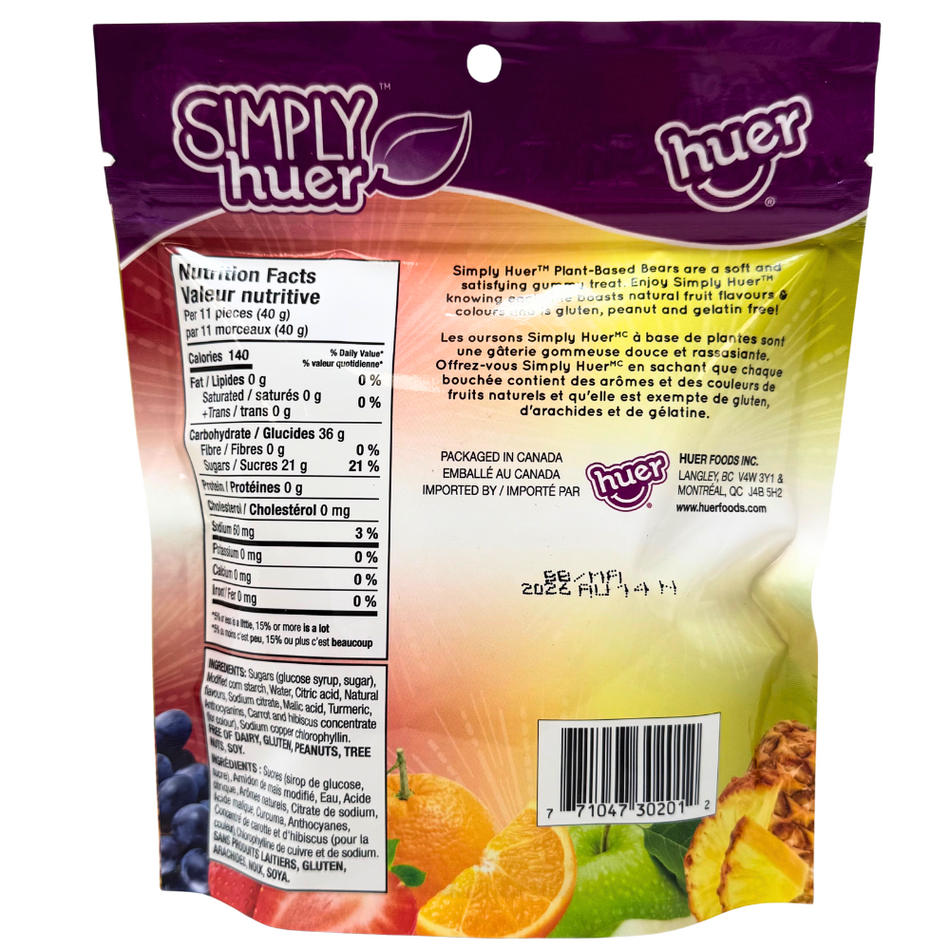 Huer Simply Sour Bears 150g - 12 Pack