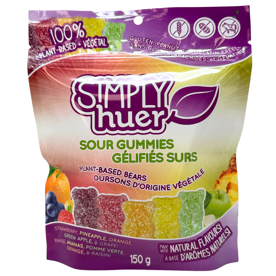 Huer Simply Sour Bears 150g - 12 Pack