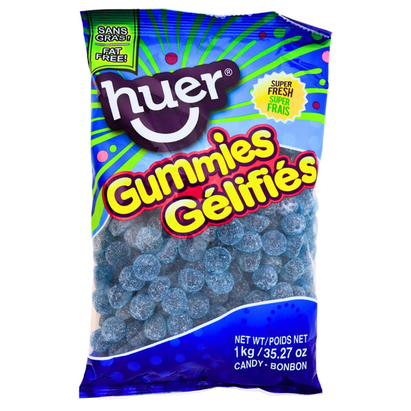 Huer Sour Blue Razzberries  Gummies 1kg iWholesaleCandy.ca
