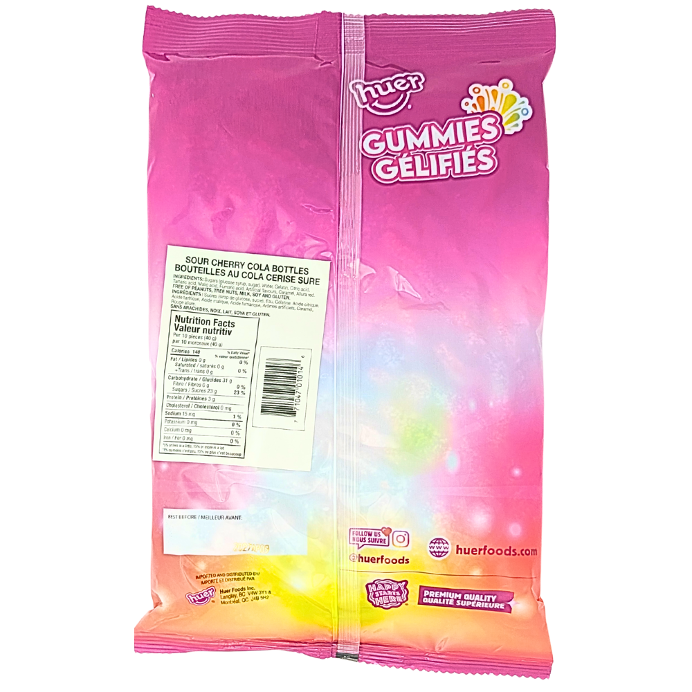 Huer Sour Cherry Cola Bottles 1 kg - 1 Bag