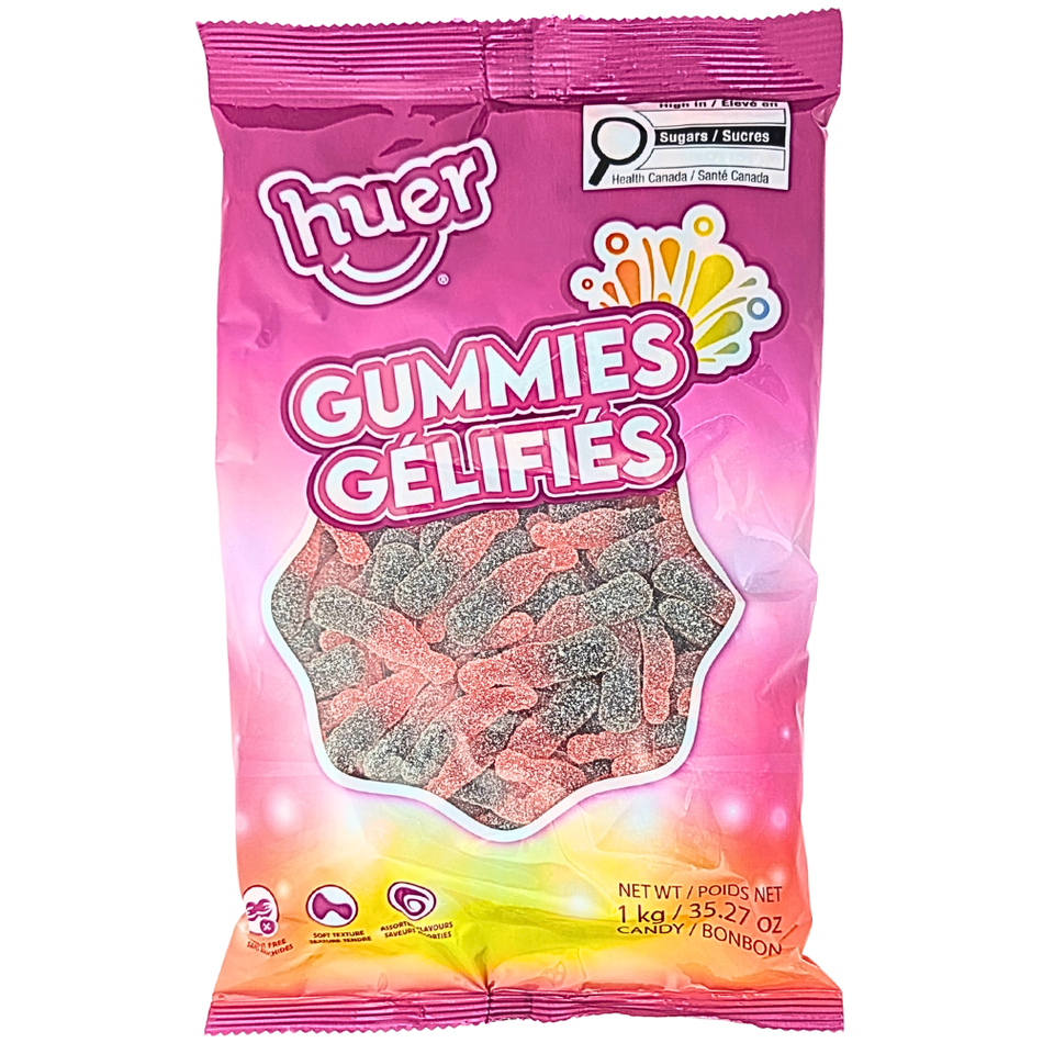 Huer Sour Cherry Cola Bottles 1 kg - 1 Bag