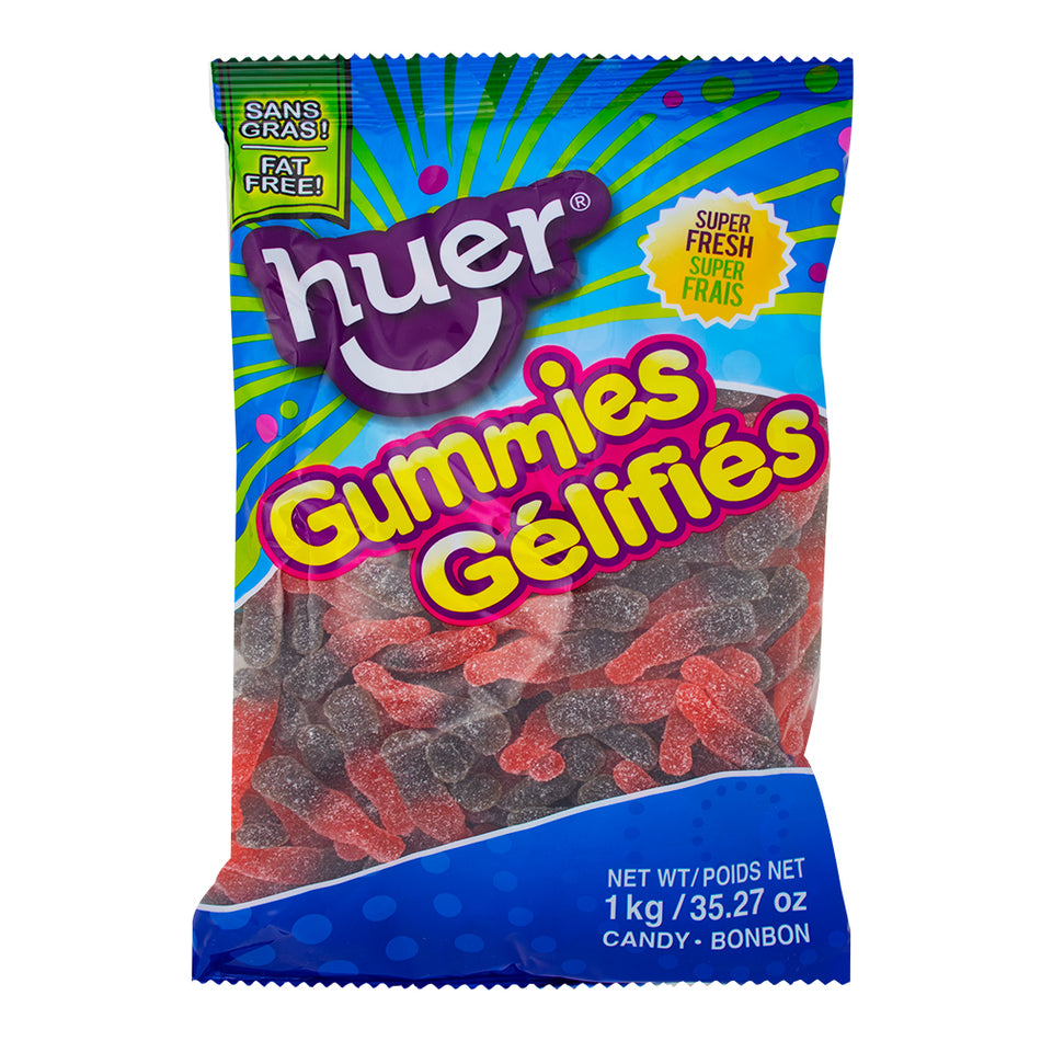 Huer Sour Cherry Cola Bottles 1 kg - 1 Bag