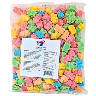 Huer Sour Neon Bears 1kg - 1 Bag