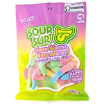 Huer Sour Neon Worms 120g - 24 Pack