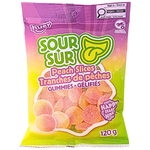Huer Sour Peach Slices 120g - 24 Pack